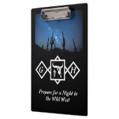 漂白ウィットブルスカルシルエットモノグラムフォト クリップボード (左)