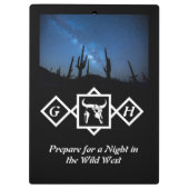 漂白ウィットブルスカルシルエットモノグラムフォト クリップボード (裏面)