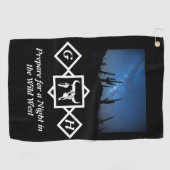 漂白ウィットブルスカルシルエットモノグラムフォト ゴルフタオル (横)