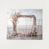 漂白エレガンスドリフトウッドスクエアフレーム タペストリー (正面(横))