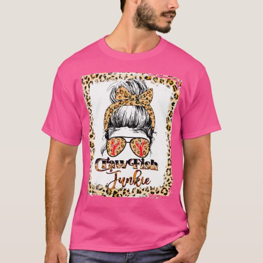 漂白クロフィッシュJunkieヒョウ乱雑パンと蘇 Tシャツ (正面)