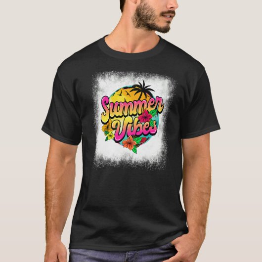 漂白サマービベスビーチライフサマーバケーション Tシャツ (正面)