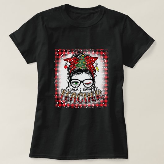 漂白サンタのお気に入りの先生 Tシャツ (デザイン正面)