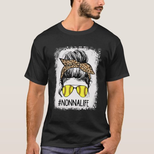 漂白ソフトボールノンナライフレオパード乱雑Bun Gam Tシャツ (正面)