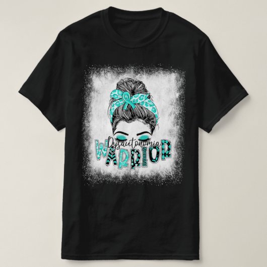 漂白ディサウトノミアウォリアメッシーパンターコイズ Tシャツ (デザイン正面)