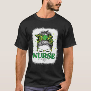 漂白ナースライフメッシーバンレオパードSt patricks Tシャツ