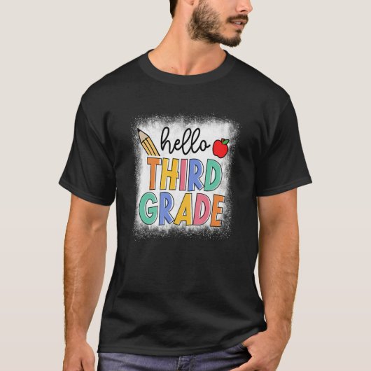 漂白ハローサードグレード先生学生に戻る Tシャツ (正面)