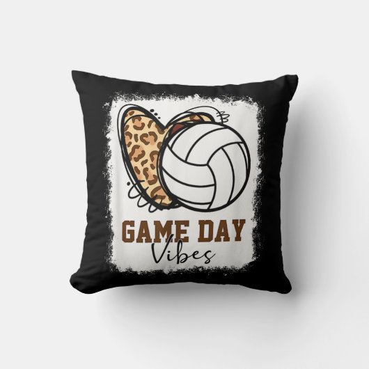 漂白バレーボールゲームデイビーブバレーボールママ クッション (正面)