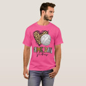 漂白バレーボールゲームデイビーブバレーボールママ Tシャツ (正面フル)