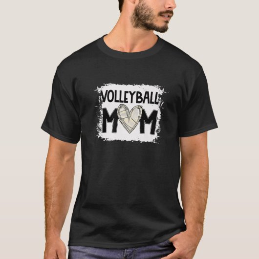 漂白バレーボール母ゲームデイバレーボール母モ Tシャツ (正面)