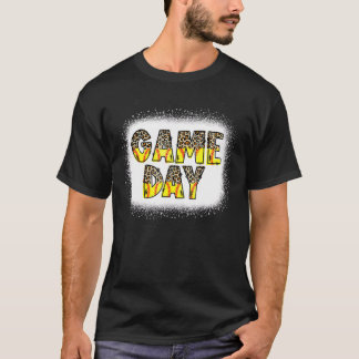 漂白ヒョウのソフトボール試合日バイブソフトボール Tシャツ