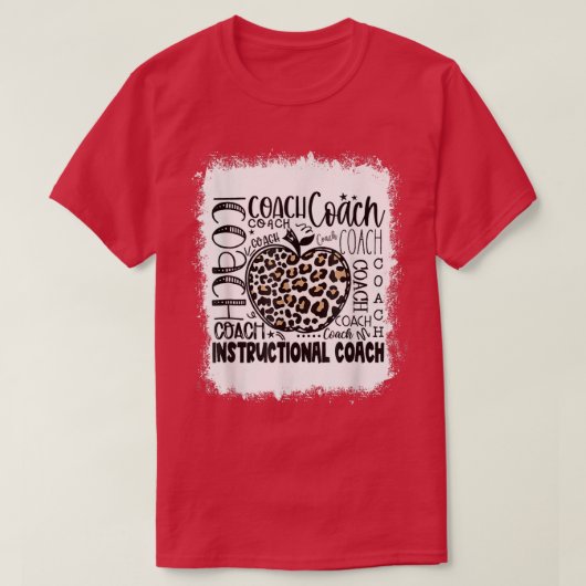 漂白ヒョウ教育コーチタイポグラフィTe Tシャツ (デザイン正面)