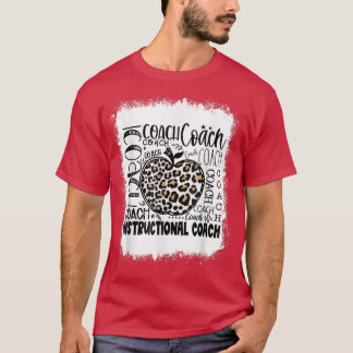 漂白ヒョウ教育コーチタイポグラフィTe Tシャツ