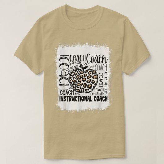 漂白ヒョウ教育コーチタイポグラフィTe Tシャツ (デザイン正面)