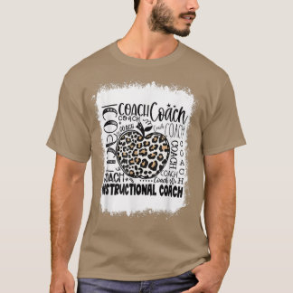 漂白ヒョウ教育コーチタイポグラフィTe Tシャツ