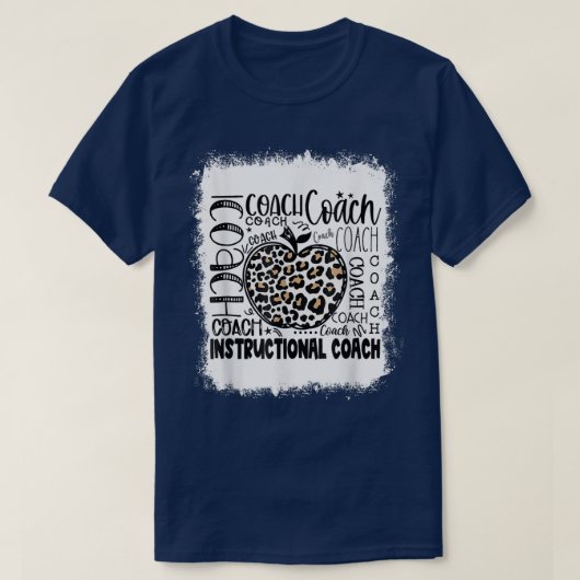 漂白ヒョウ教育コーチタイポグラフィTe Tシャツ (デザイン正面)