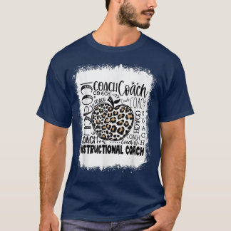 漂白ヒョウ教育コーチタイポグラフィTe Tシャツ