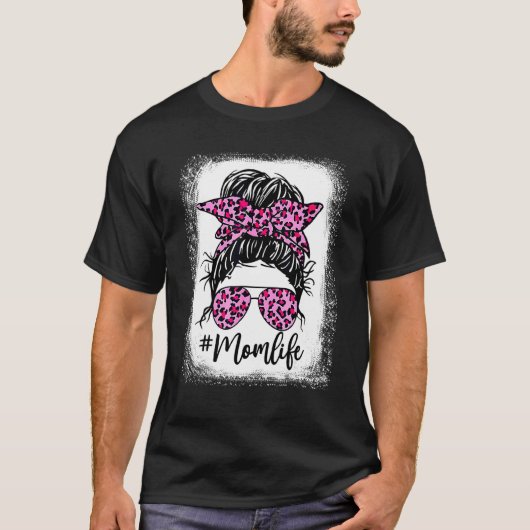漂白ピンキヒョウ母の日 Tシャツ (正面)