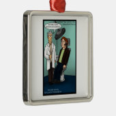 漂白ブルーエトウスコンキー歯科オーナメント メタルオーナメント (右)