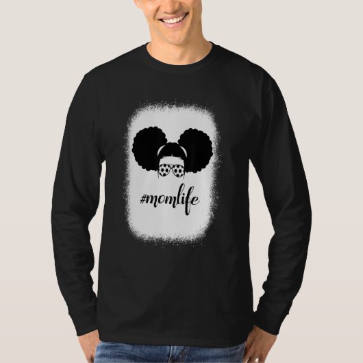 漂白ママ生命サッカースポーツ乱雑バンヘアモス Tシャツ (正面)