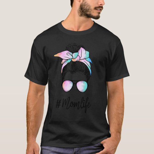 漂白ママ生命レインボーウォーターカラーレオパードの混乱 Tシャツ (正面)