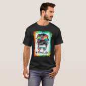 漂白ママ生活散らかったパンヘアサングラスタイディ Tシャツ (正面フル)
