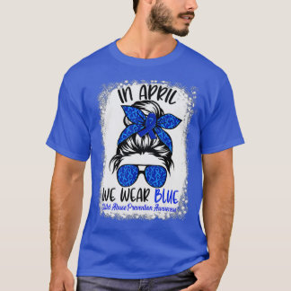 漂白メッシーバンリボン児童虐待防止A Tシャツ