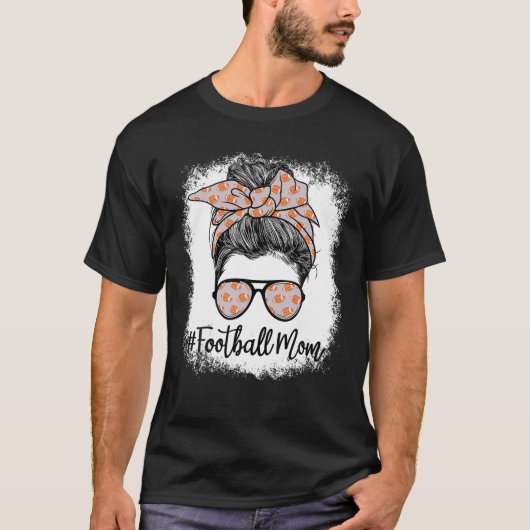 漂白ライフサッカーマママヒョウ乱雑Bunガラス Tシャツ (正面)