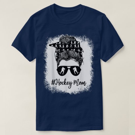 漂白ライフホッケーママヒョウ乱雑なパン眼鏡 Tシャツ (デザイン正面)