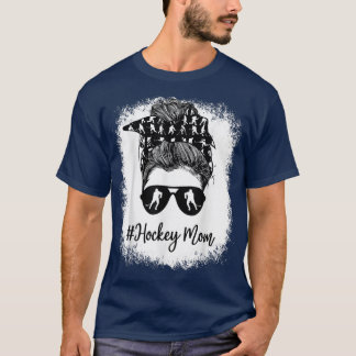 漂白ライフホッケーママヒョウ乱雑なパン眼鏡 Tシャツ