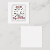 漂白レトロヒッパイハロウィーン幽霊ブ不気味H スクエア名刺 (正面/裏面)