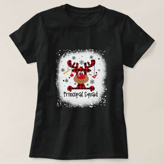 漂白元主席分隊トナカイおもしろいクリスマス Tシャツ (デザイン正面)