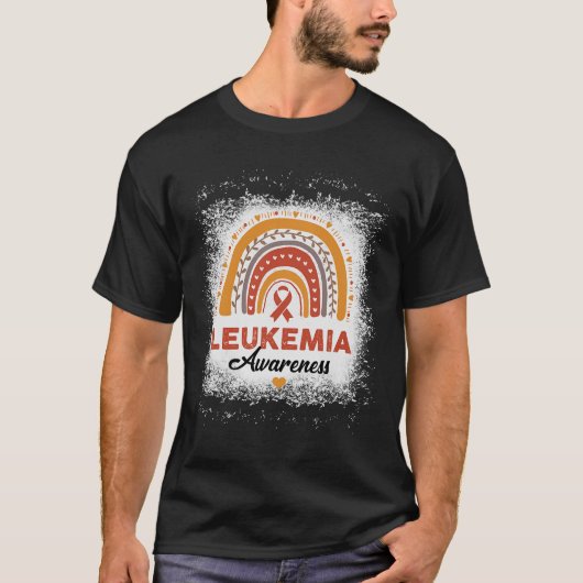 漂白白血病認識度漂白レインボーオラン Tシャツ (正面)