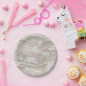 漂白荒地迷彩柄 ペーパープレート (パーティー)