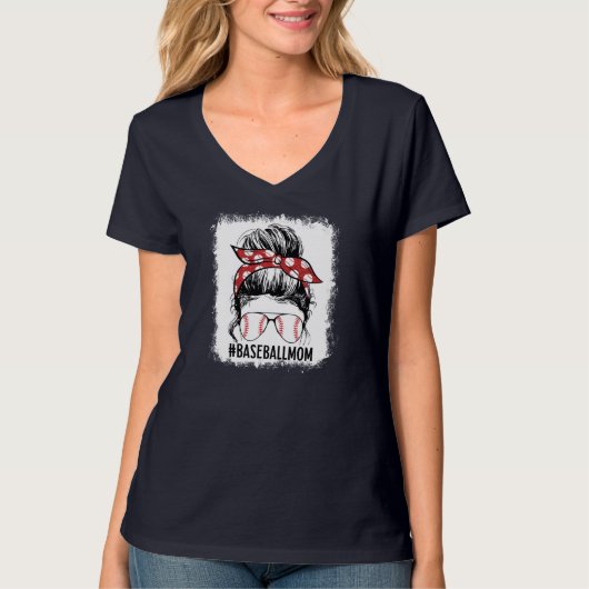 漂白野球ママ乱交バンゲームデー母 Tシャツ (正面)