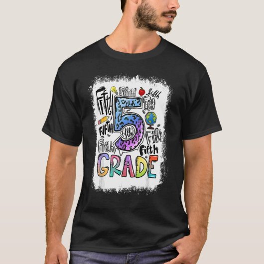 漂白5年生タイポグラフィ5年生 Tシャツ (正面)