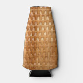 漆の籐のバスケット織りのテクスチャの外観 ボトルクーラー (正面)