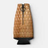 漆の籐のバスケット織りのテクスチャの外観 ボトルクーラー (裏面)