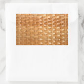 漆の籐のバスケット織りのテクスチャの外観 長方形シール (バッグ)