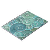 漆喰の壁に渦巻き模様のシームレスなテクスチャ、 ノートブック (左側)