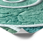 漆喰の壁に渦巻き模様のシームレスなテクスチャ、 ポスター (角)