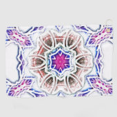 漆喰の質感に花を咲かせ、白に柔らかい影を付ける ゴルフタオル (横)