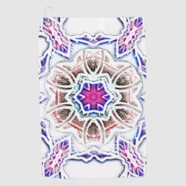 漆喰の質感に花を咲かせ、白に柔らかい影を付ける ゴルフタオル