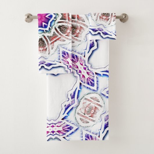 漆喰の質感に花を咲かせ、白に柔らかい影を付ける バスタオルセット (インサイチュ)