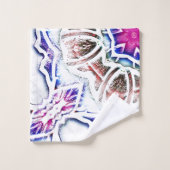 漆喰の質感に花を咲かせ、白に柔らかい影を付ける バスタオルセット (ウォッシュタオル)