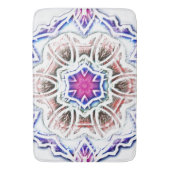 漆喰の質感に花を咲かせ、白に柔らかい影を付ける バスマット (正面縦)