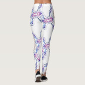 漆喰の質感に花を咲かせ、白に柔らかい影を付ける レギンス (裏面)