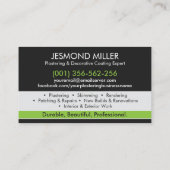 漆喰サービス 名刺 (裏面)