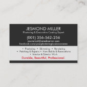 漆喰サービス 名刺 (裏面)