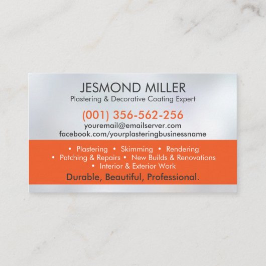 漆喰サービス 名刺 (裏面)